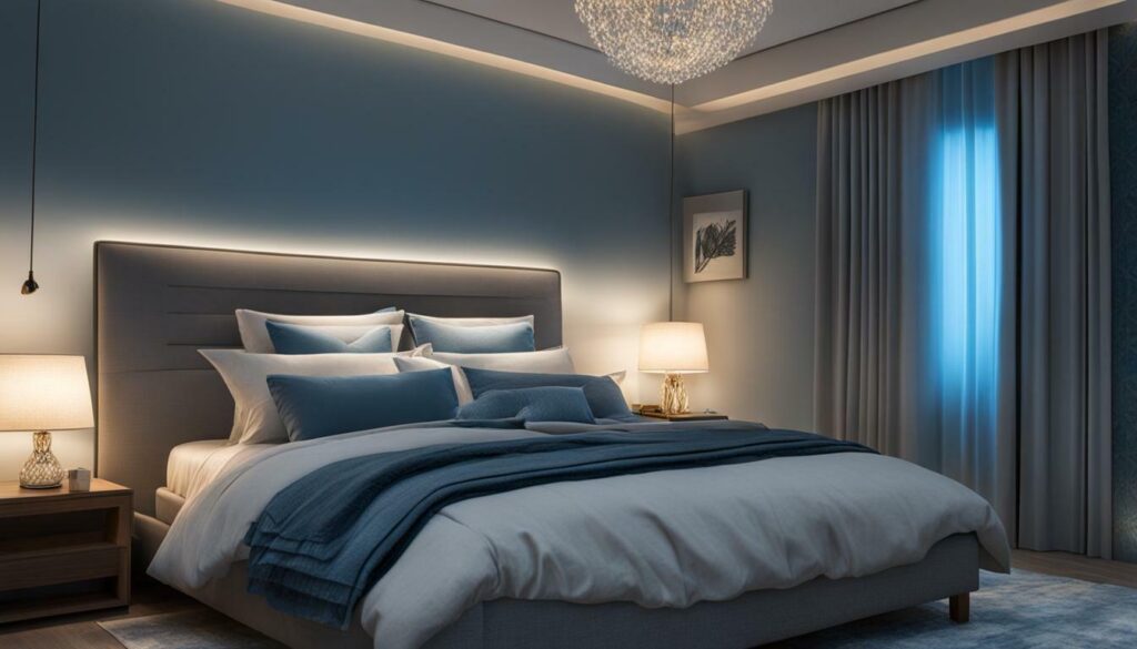 Blue Mood Lighting for Better Sleep