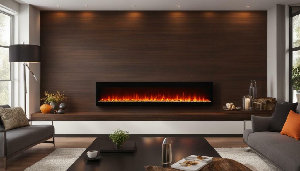 Customizable flame settings electric fireplace