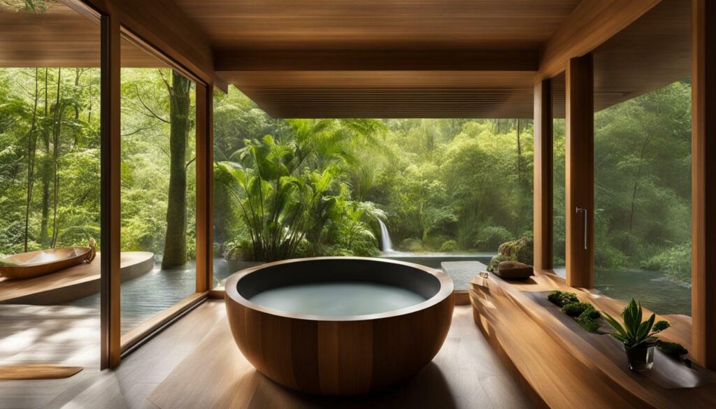 Deep soaking tub