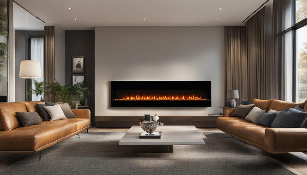 Double-Sided Electric Fireplace