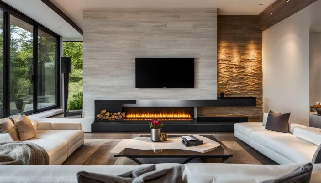 Double-sided electric fireplace installation guide