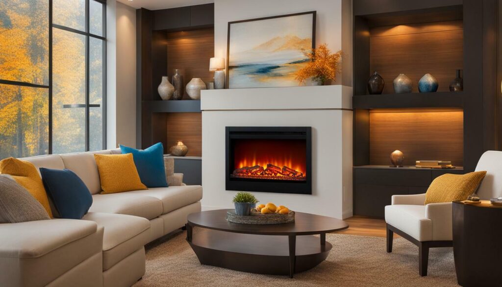 Electric Fireplace with Customizable Flame Settings
