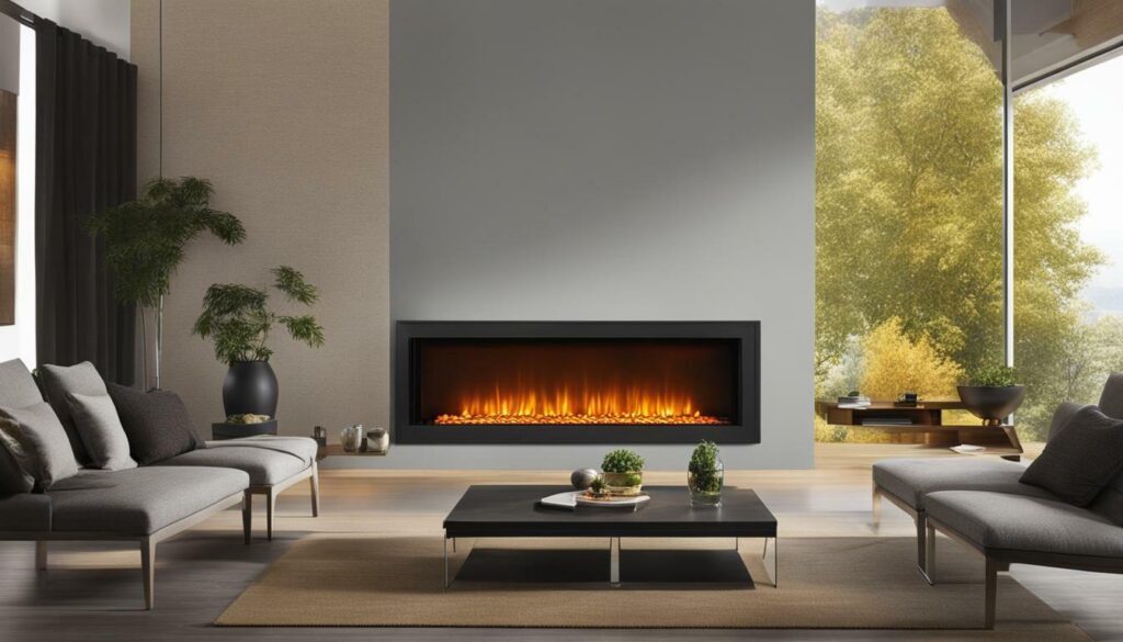 Electric fireplace with double-sided design