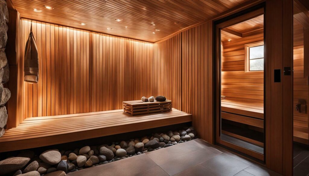 Indoor sauna room