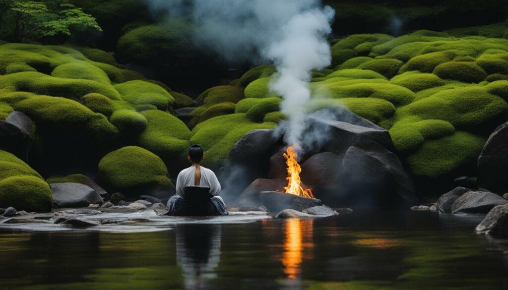 Japanese fire bath
