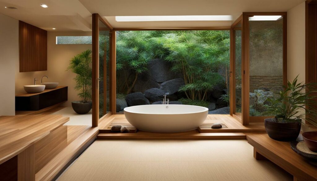 Japanese sitting tub indoor