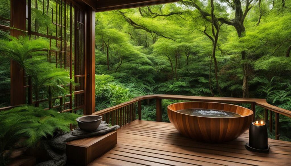 Japanese soaking tub outdoor