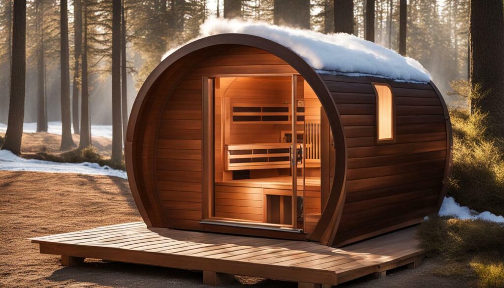 Portable sauna at home