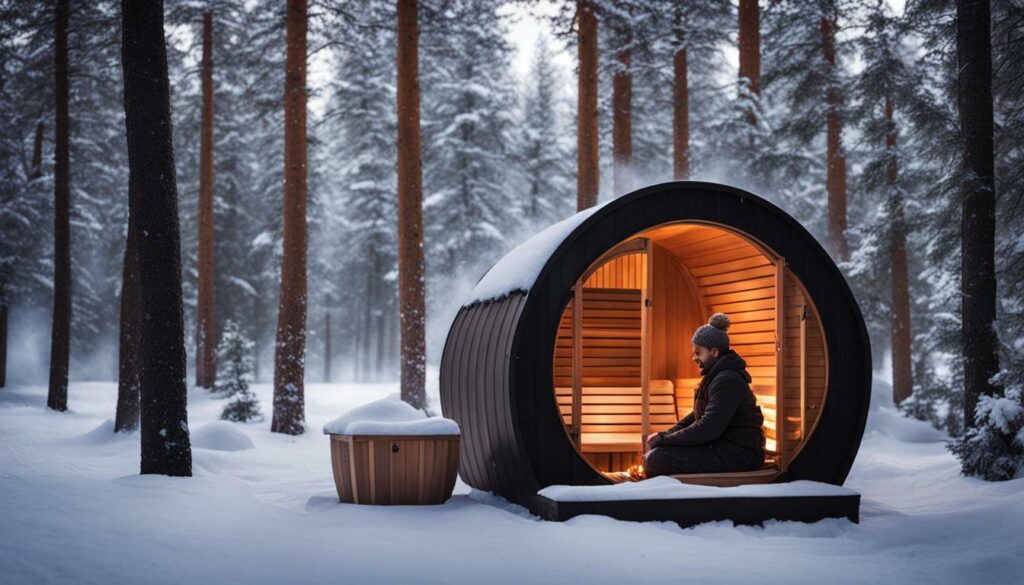 Portable sauna for cold climate