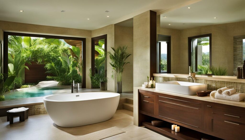 Soaking Bath Tubs in a Luxurious Bathroom