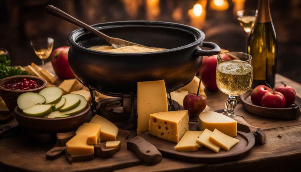 Sparkling wine paired with fondue