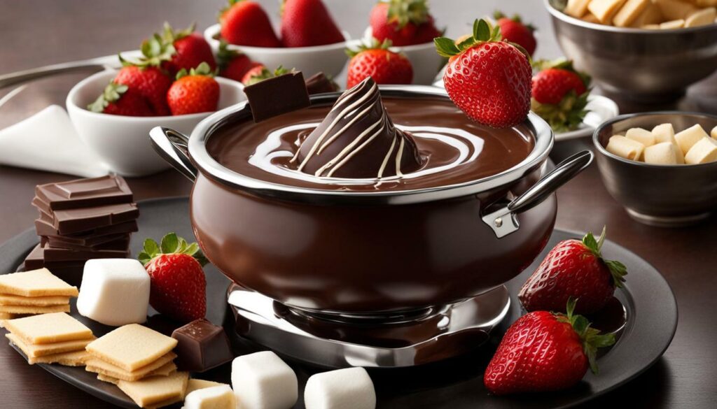 Stainless fondue pot for chocolate fondue
