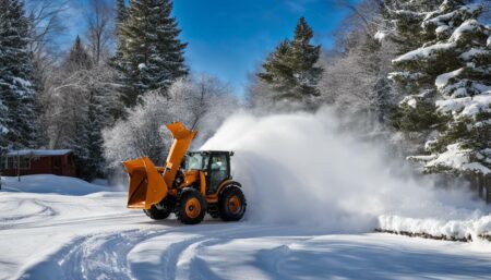 Three-Stage Snow Blower in Action