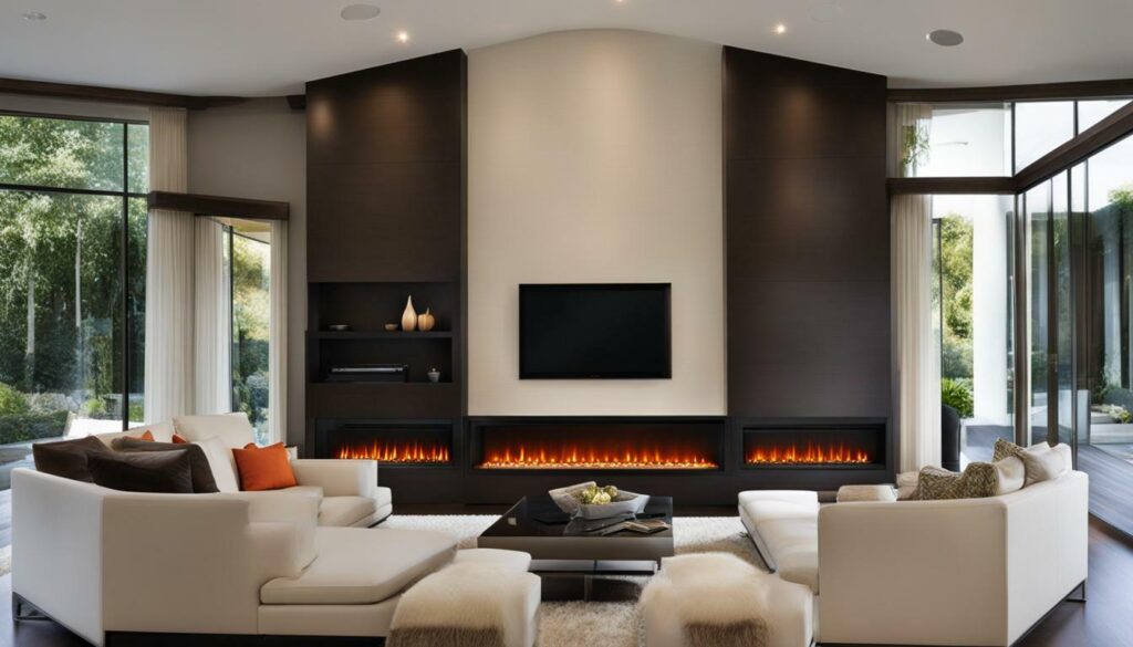 built-in electric fireplace design