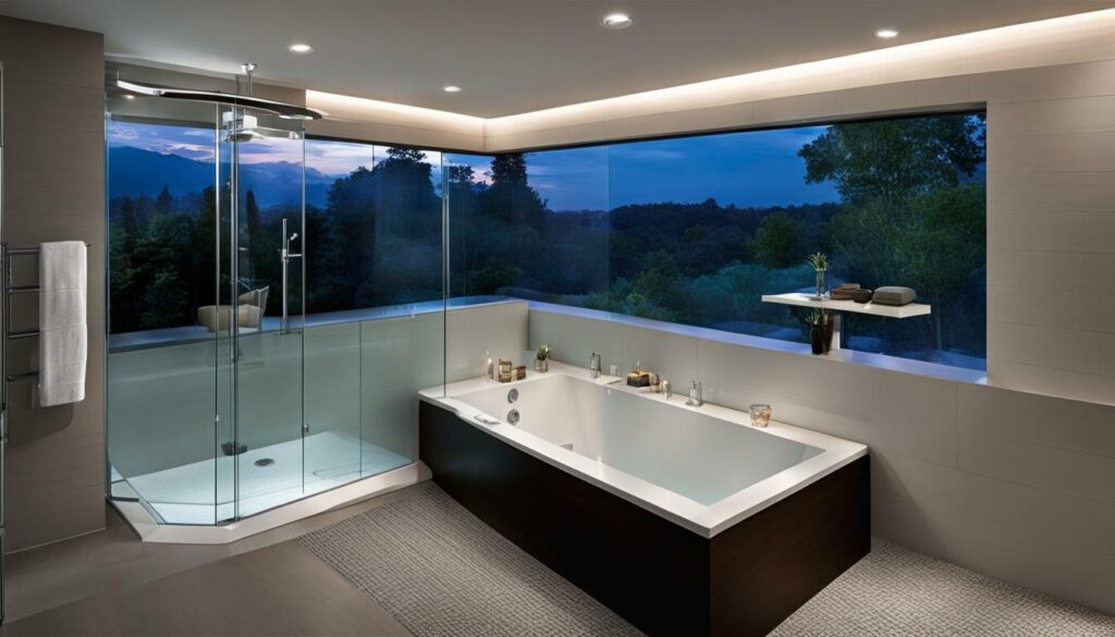 compact shower tub