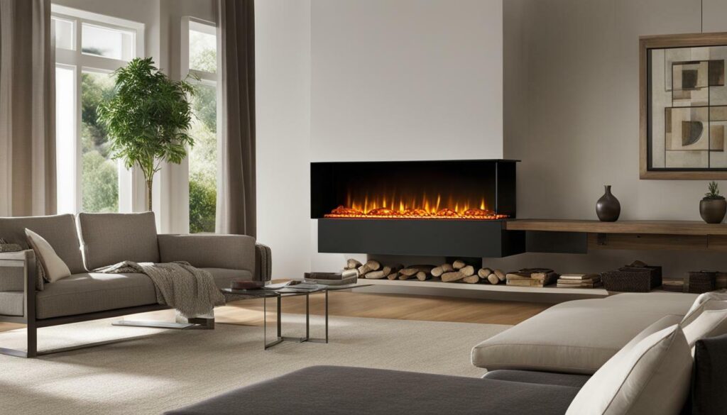 double-sided electric fireplace