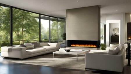 energy-efficient see-through electric fireplaces