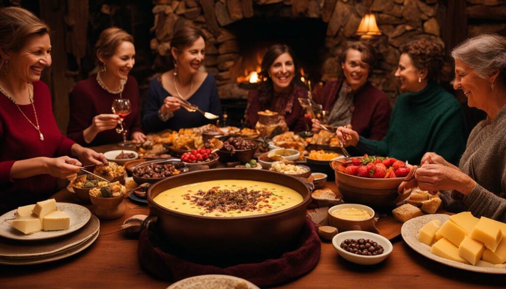 family and friends fondue