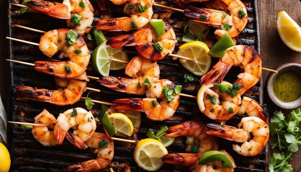 grilled shrimp skewers