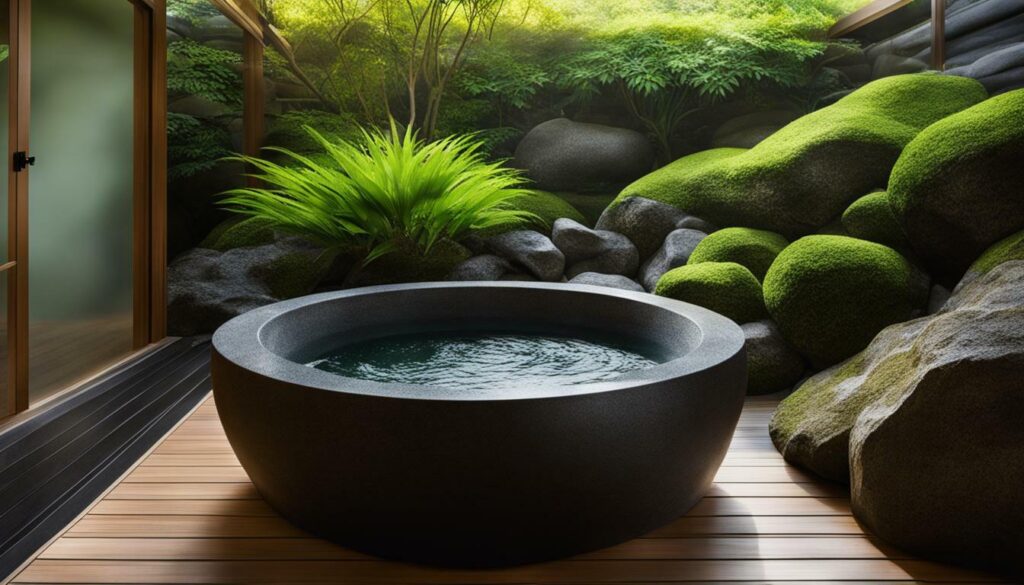 japanese outdoor soaking tub
