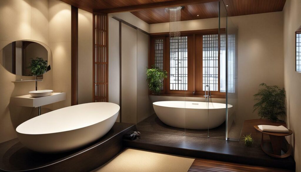 japanese soaking tub shower small space