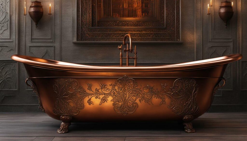 medieval copper bathtub