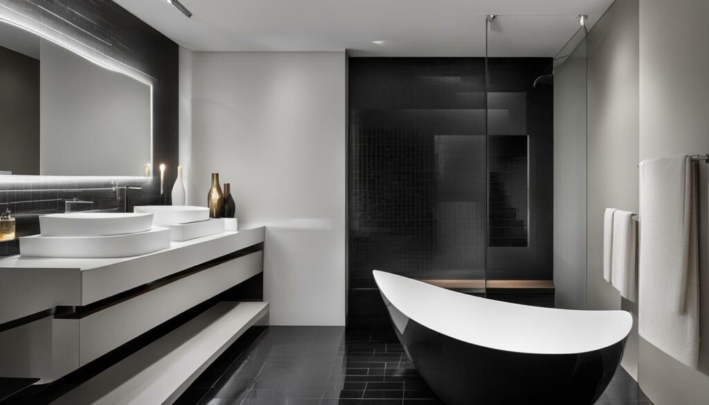 modern apartment bathtub