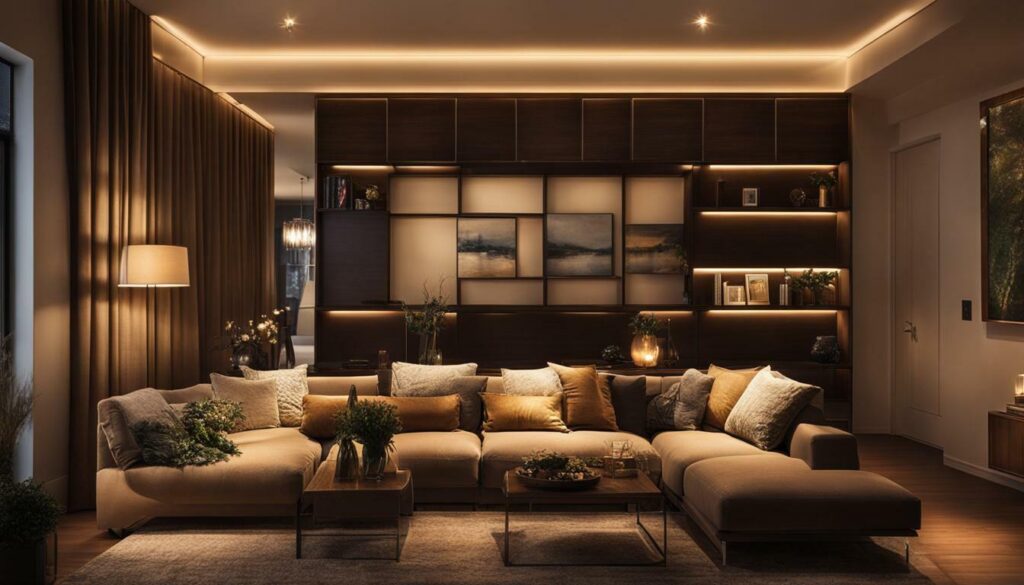 mood lighting for living room