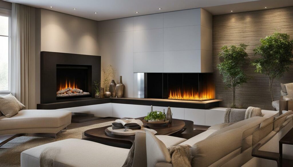 optimal placement of electric fireplace