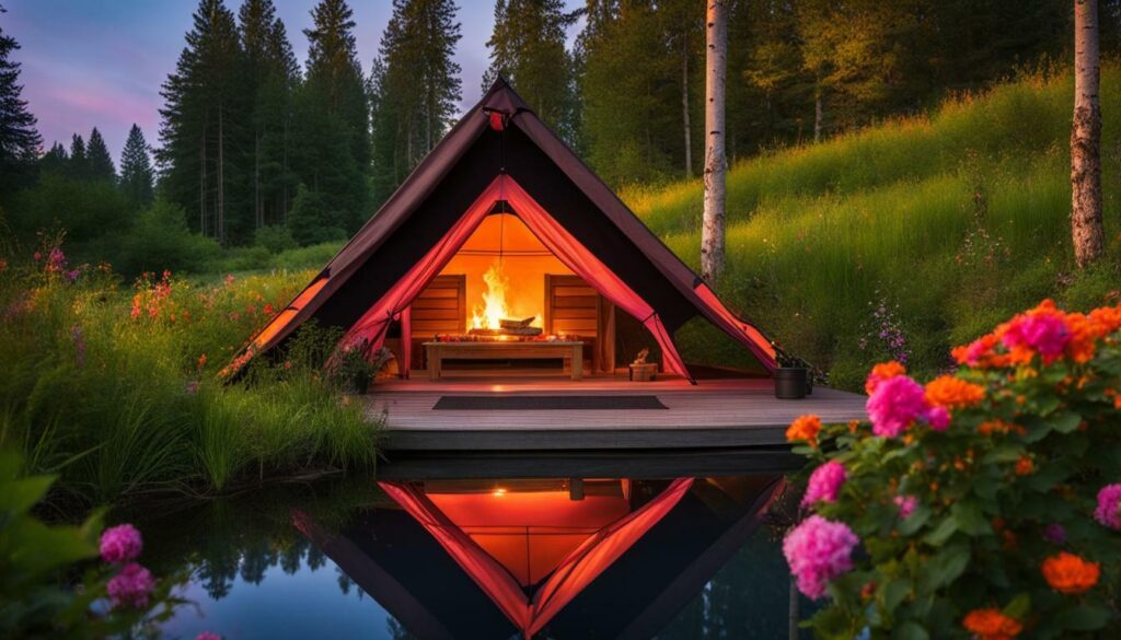 outdoor sauna tent