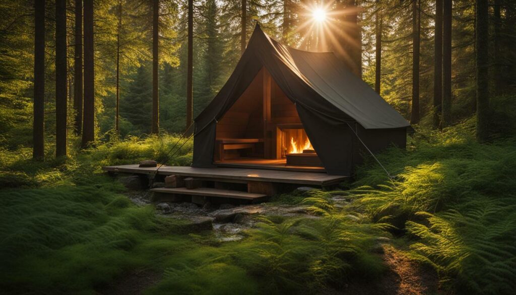 outdoor sauna tent