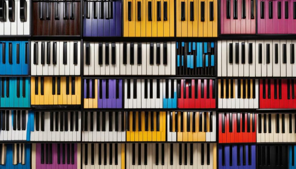 piano key layout variations