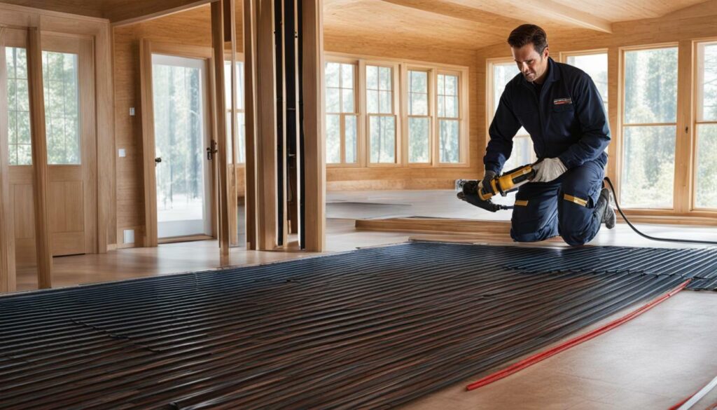 professional radiant floor heating installation