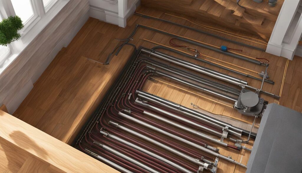 radiant floor heating installation