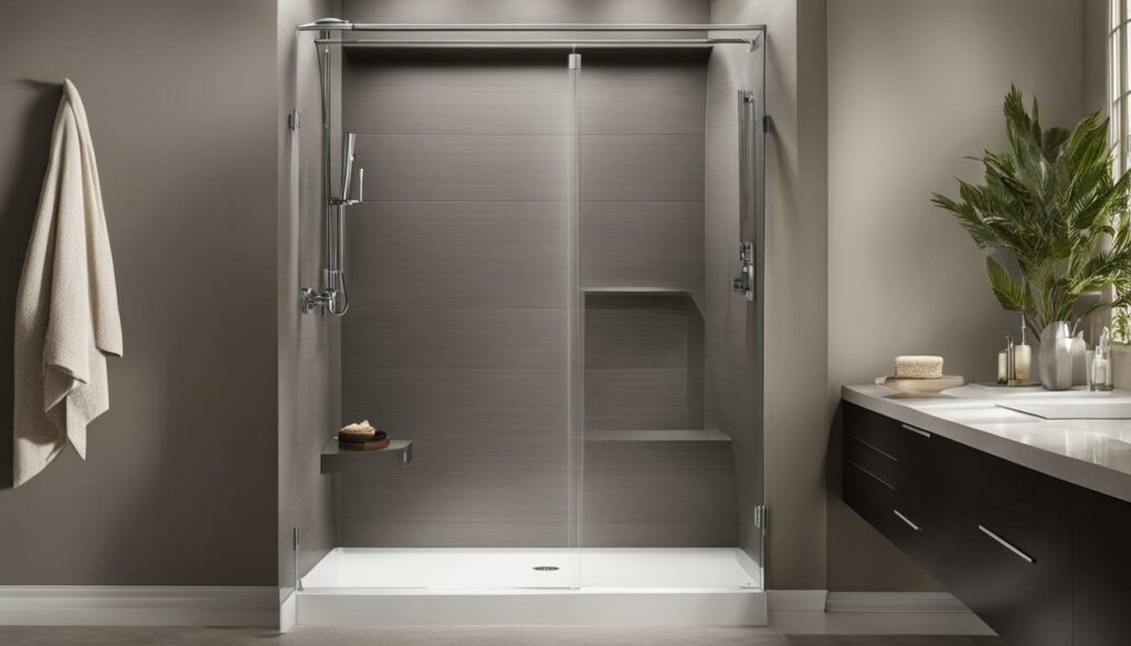 shower stall with bathtub insert