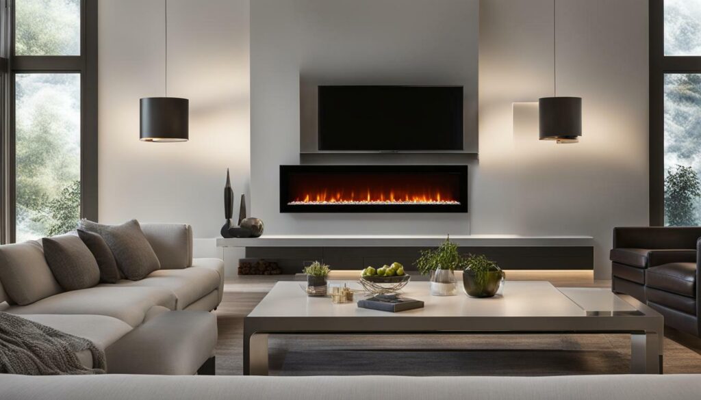 sleek electric fireplace designs