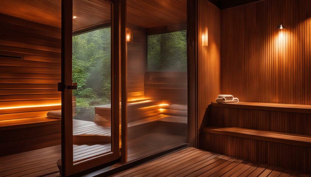 small indoor sauna