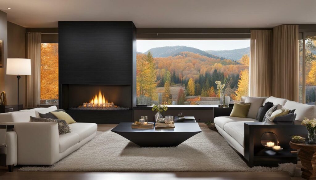 two-sided electric fireplace