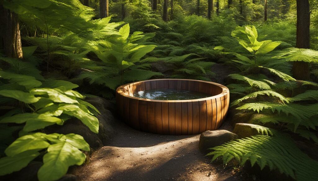 wooden bath barrel
