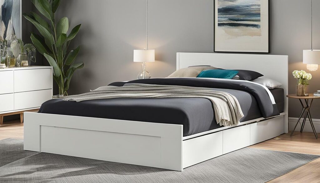 Bed Frame with Under-Bed Drawers