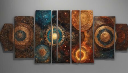 Celestial-themed wall art
