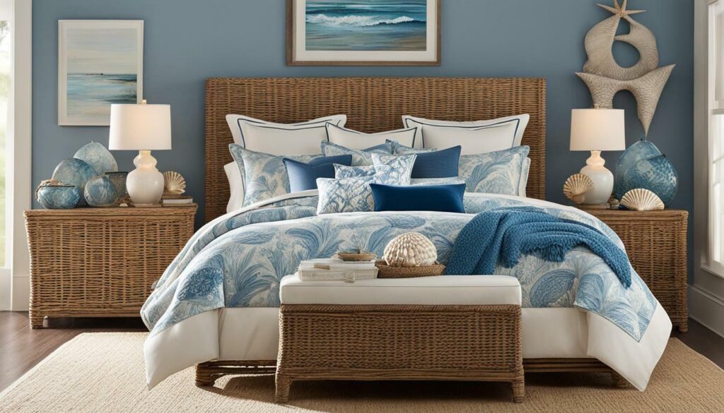 Coastal bedroom decor