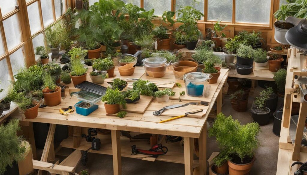 DIY indoor greenhouse