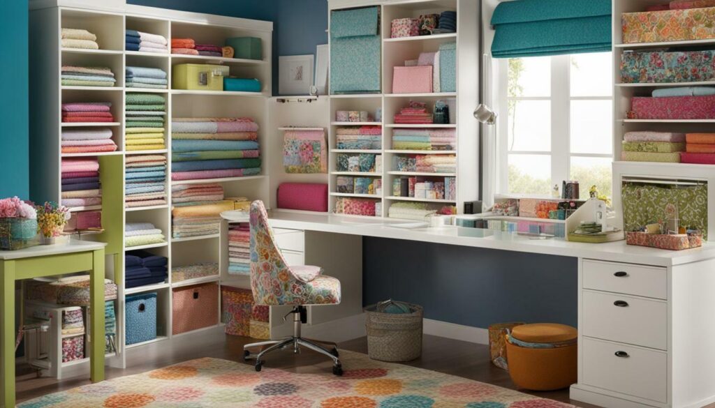 DIY sewing room organization