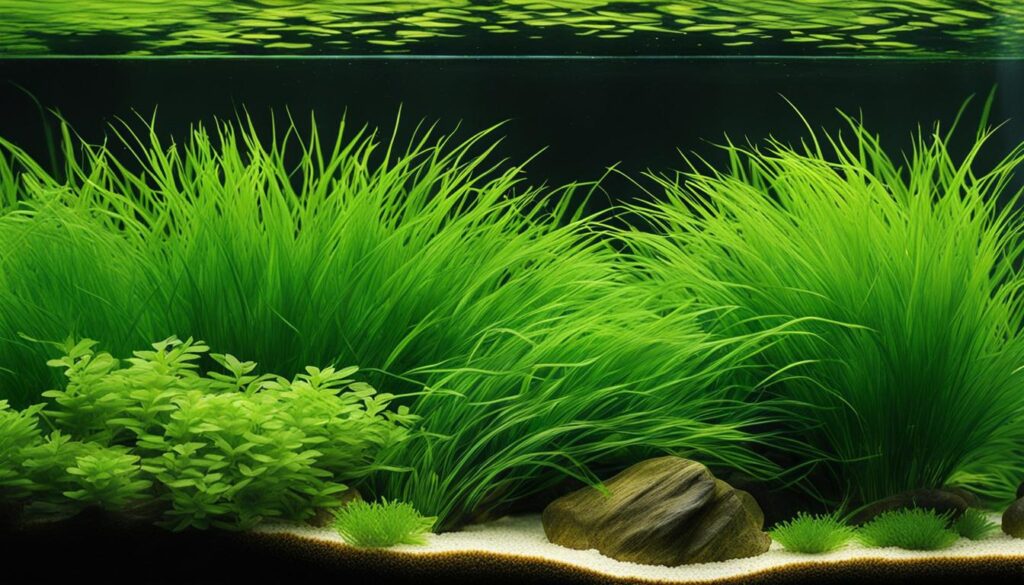 Dwarf Hairgrass in an aquarium