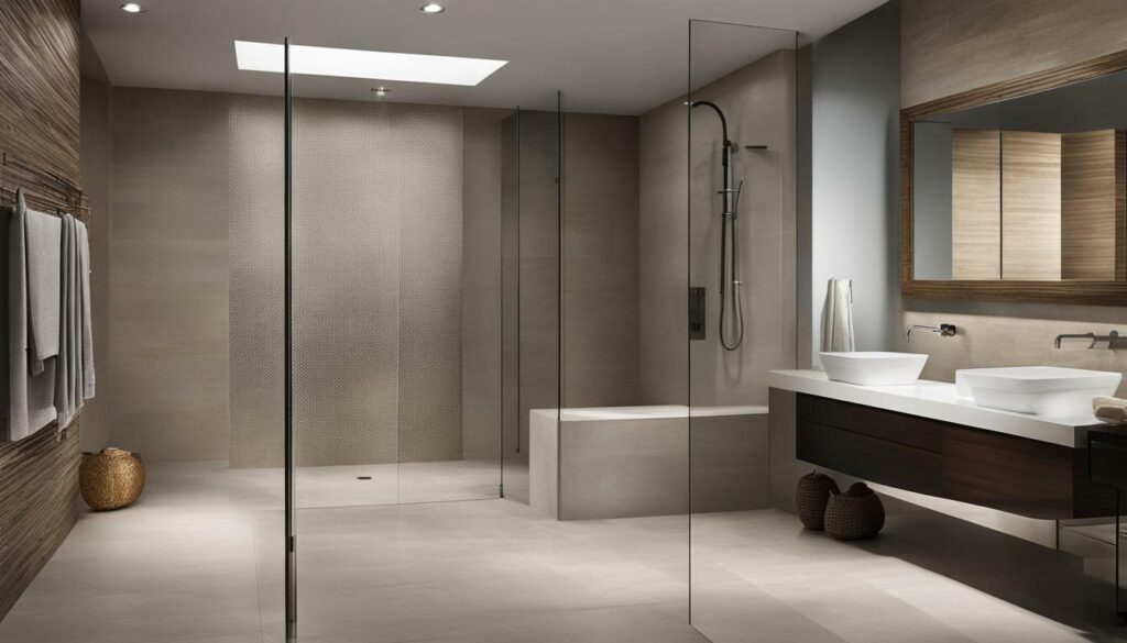 High-quality materials for curbless showers