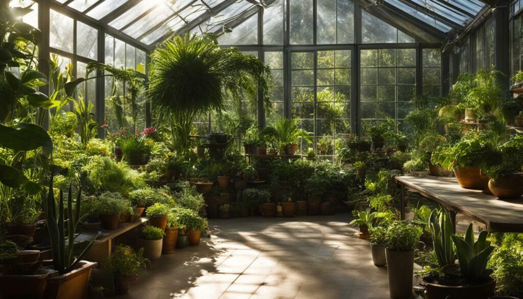 Indoor greenhouse gardening