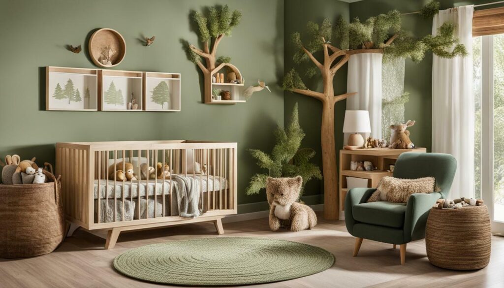 Natural elements in a nursery