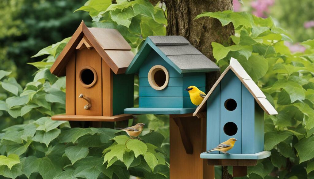 Outdoor bird houses