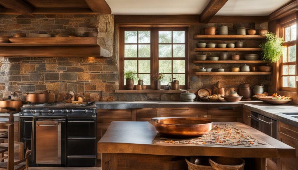 Rustic kitchen cabin decor